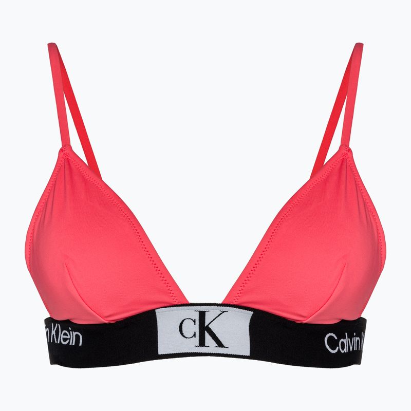 Partea de sus a costumului de baie Calvin Klein Fixed Triangle-RP calypso coral