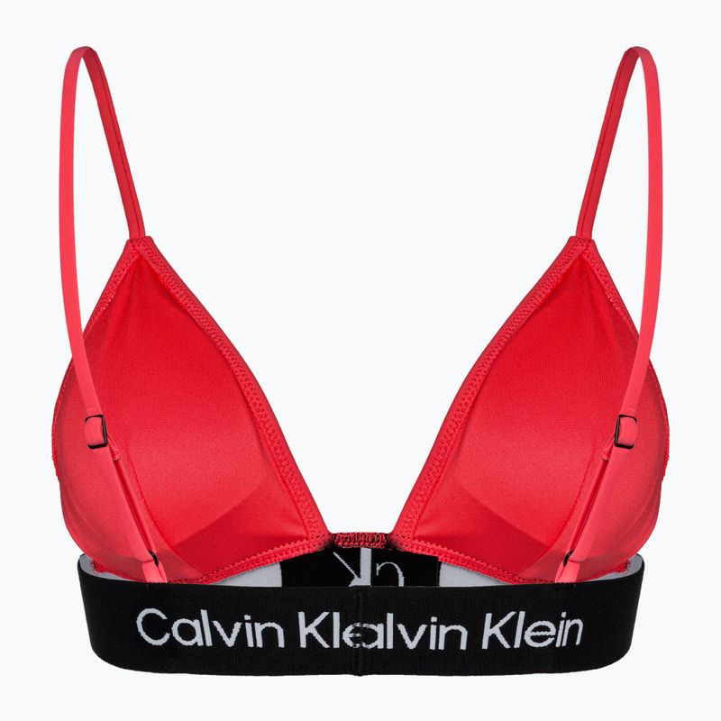 Partea de sus a costumului de baie Calvin Klein Fixed Triangle-RP calypso coral 2