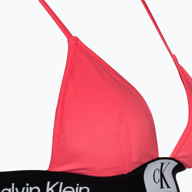 Partea de sus a costumului de baie Calvin Klein Fixed Triangle-RP calypso coral 3