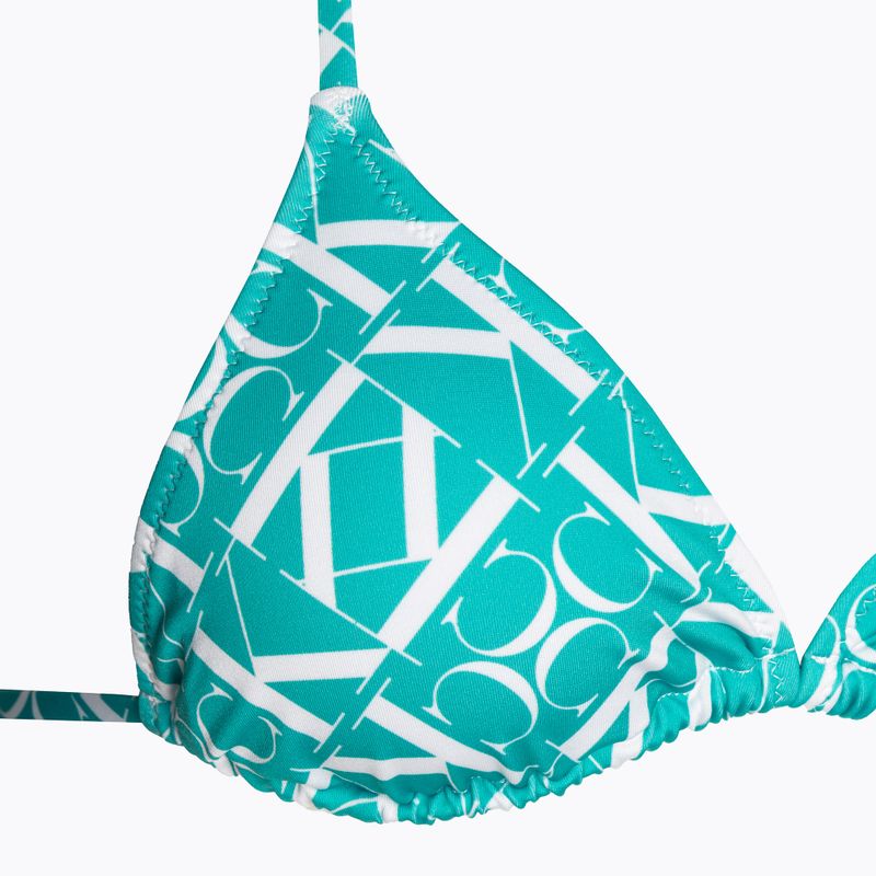Partea de sus a costumului de baie Calvin Klein Triangle-RP Print monogram blue