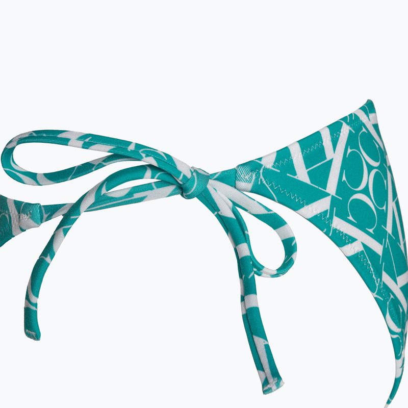 Partea de jos a costumului de baie Calvin Klein String Side Tie Print monogram blue