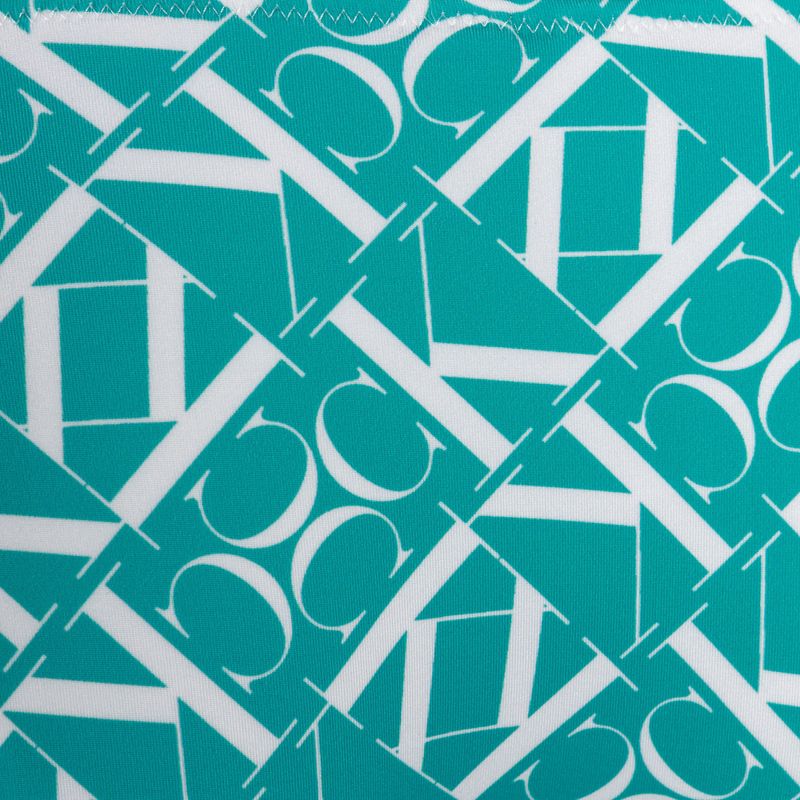 Partea de jos a costumului de baie Calvin Klein String Side Tie Print monogram blue