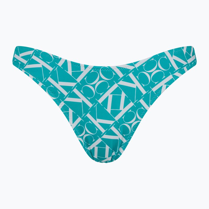 Partea de jos a costumului de baie Calvin Klein Cheeky Bikini Print monogram blue