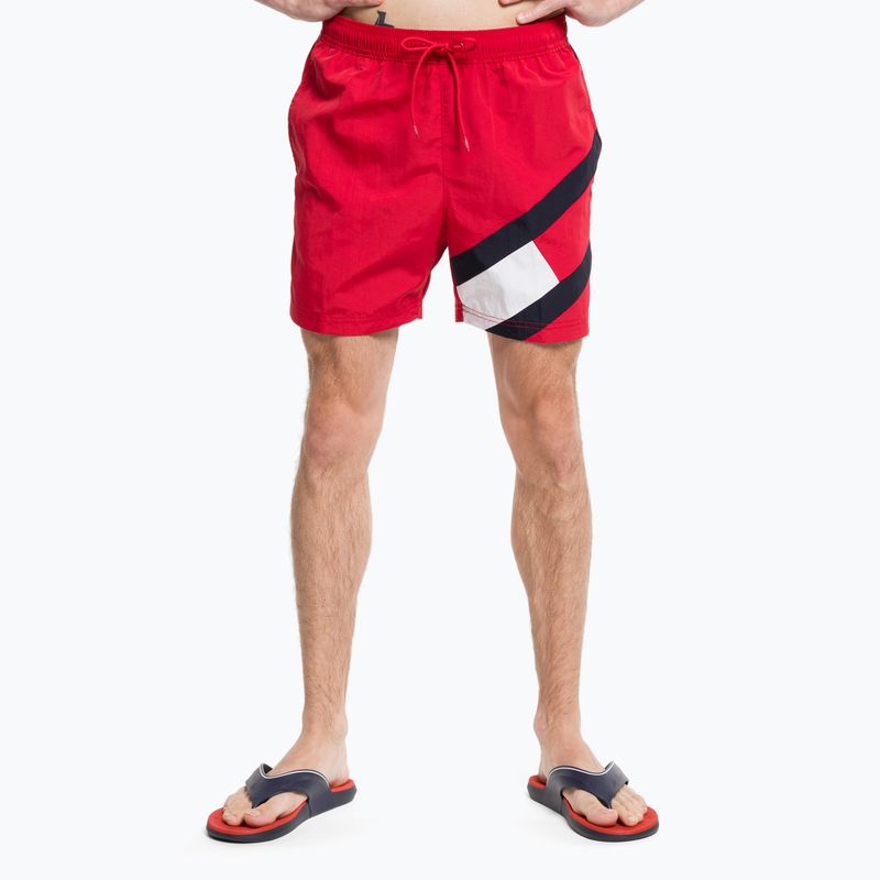 Pantaloni scurți de baie Tommy Hilfiger Sf Medium cu cordon roșu pentru bărbați