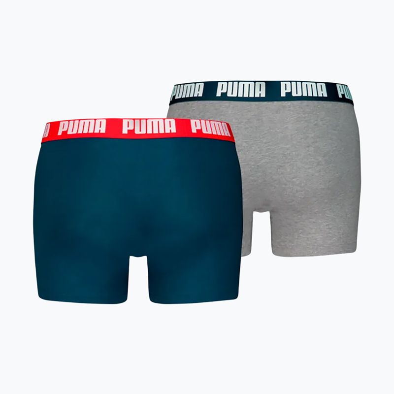 Boxeri pentru bărbați PUMA Everyday Basic 2 perechi navy/grey 2