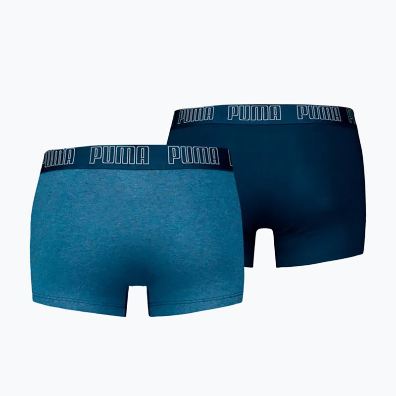 Boxeri pentru bărbați PUMA Everyday Trunk 2 perechi light blue melange 2