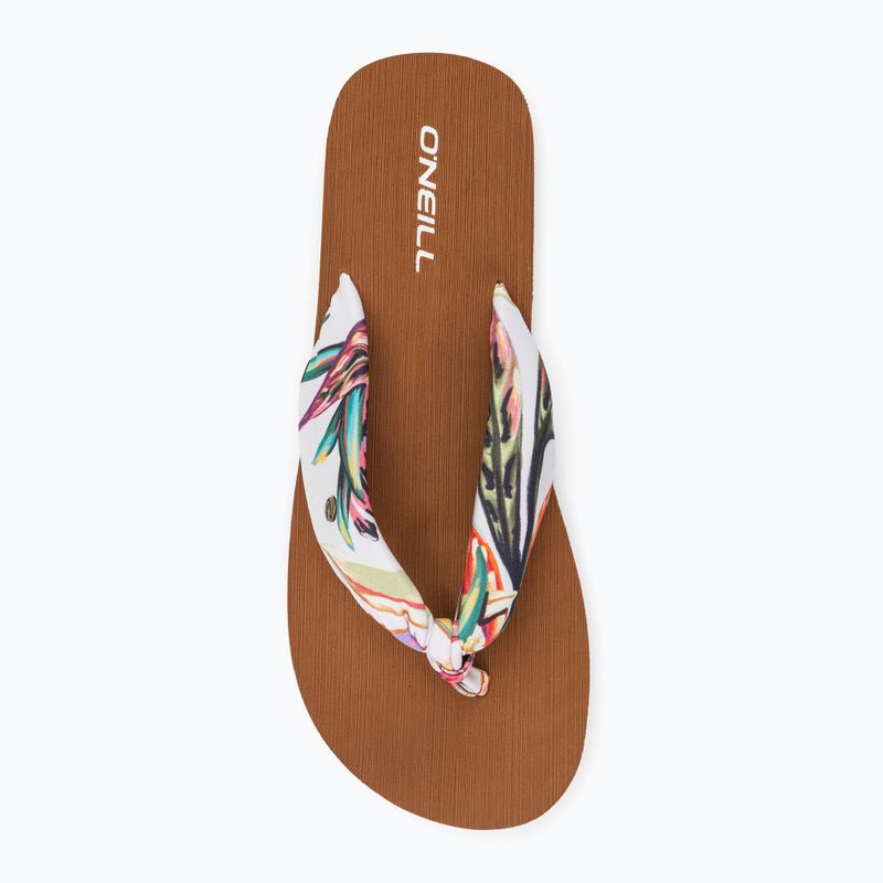 Șlapi O'Neill Ditsy Sun Bloom pentru femei, cu flori tropicale albe 6