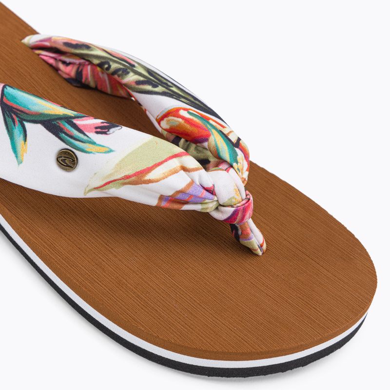 Șlapi O'Neill Ditsy Sun Bloom pentru femei, cu flori tropicale albe 7