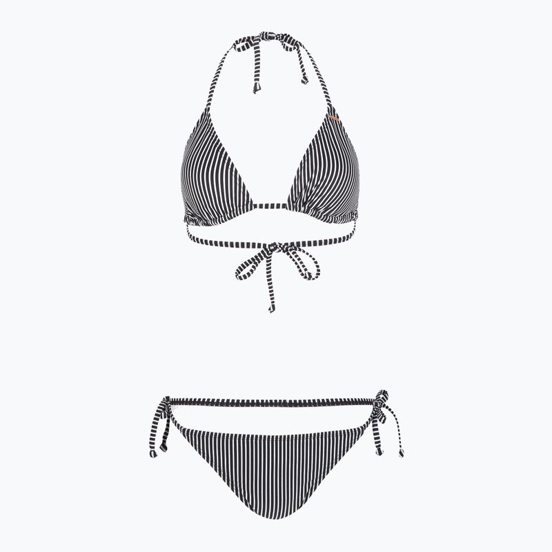 Costum de baie din două piese pentru femei O'Neill Capri Bondey Bikini negru simplu dungă simplă 5