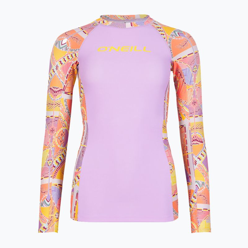 Cămașă de înot pentru femei O'Neill Anglet Skin cu imprimeu galben eșarfă