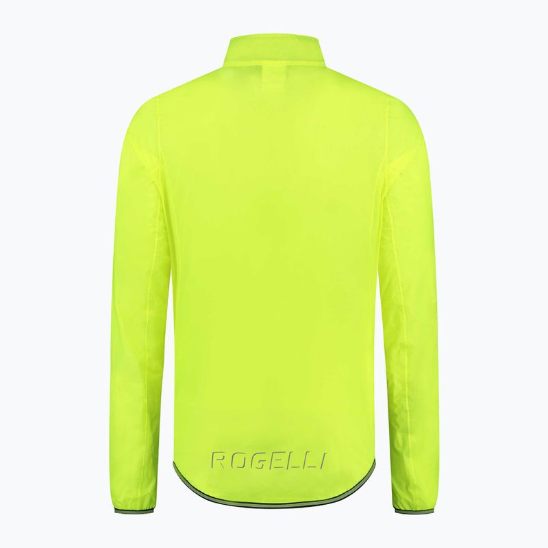 Geacă de ciclism pentru bărbați Rogelli Essential Rain fluor yellow 5