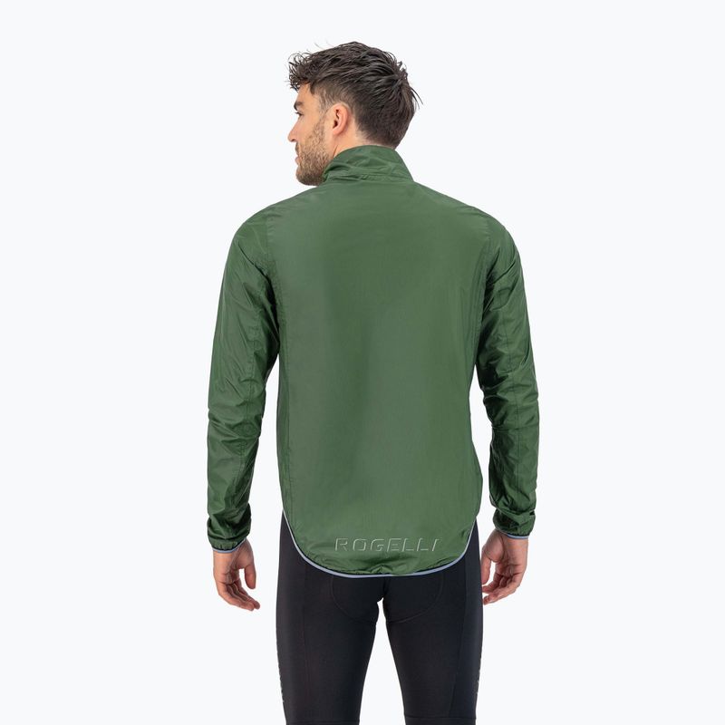 Geacă de ciclism pentru bărbați Rogelli Essential Rain fluorescent army green 2