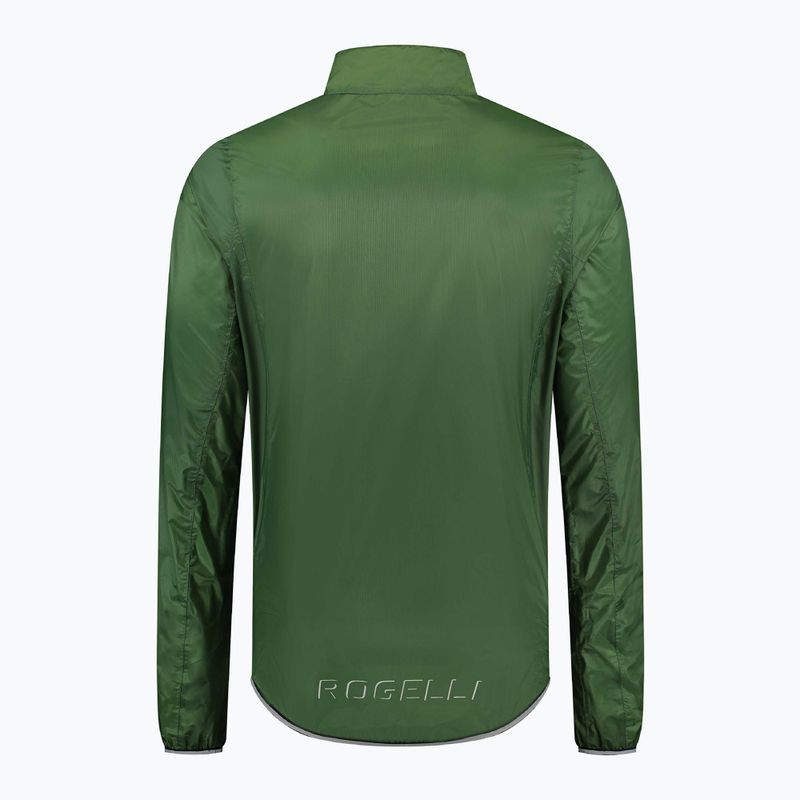 Geacă de ciclism pentru bărbați Rogelli Essential Rain fluorescent army green 4