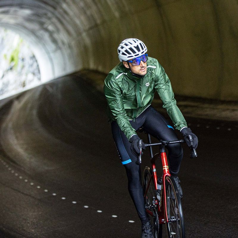 Geacă de ciclism pentru bărbați Rogelli Essential Rain fluorescent army green 7