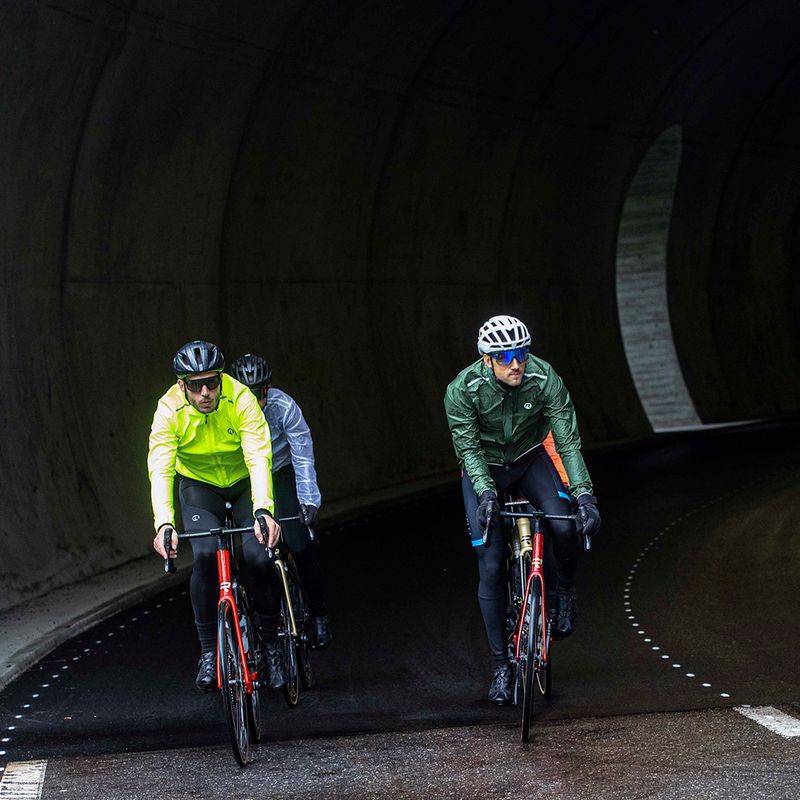 Geacă de ciclism pentru bărbați Rogelli Essential Rain fluorescent army green 9