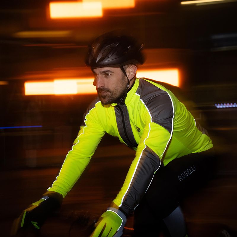 Geacă de ciclism pentru bărbați Rogelli Essential Winter Hi Vis yellow 12