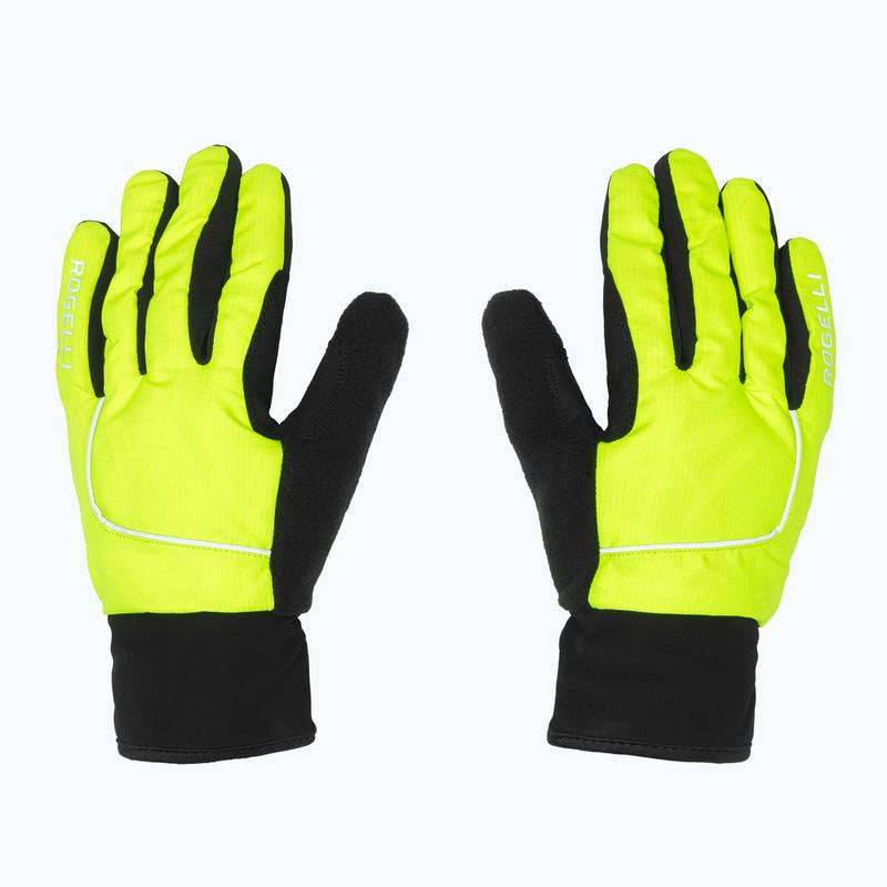 Mănuși de ciclism pentru bărbați Rogelli Essential Winter Waterproop fluor yellow 2