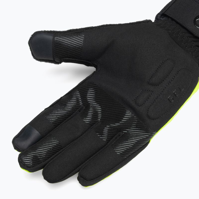 Mănuși de ciclism pentru bărbați Rogelli Essential Winter Waterproop fluor yellow 4