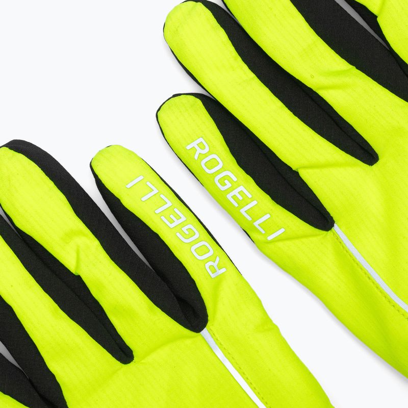 Mănuși de ciclism pentru bărbați Rogelli Essential Winter Waterproop fluor yellow 5