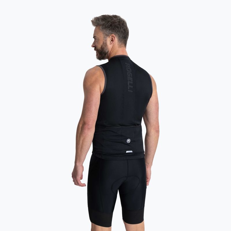 Rogelli Essential negru pentru bărbați, negru, tricou de ciclism 2