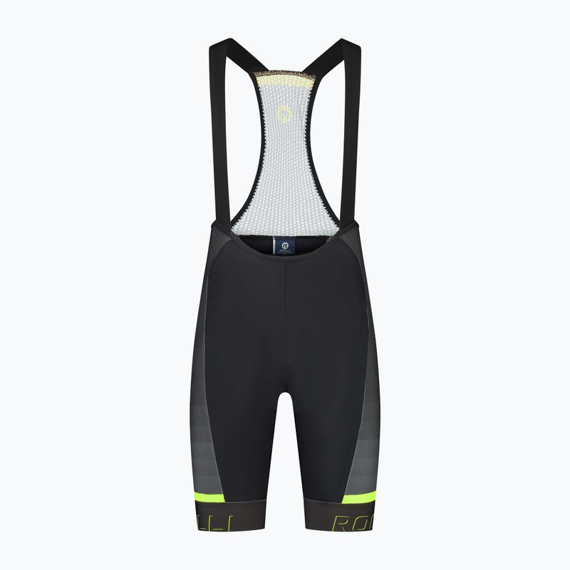 Rogelli Hero II Bib Short pantaloni scurți de ciclism pentru bărbați galben/gri/negru 3