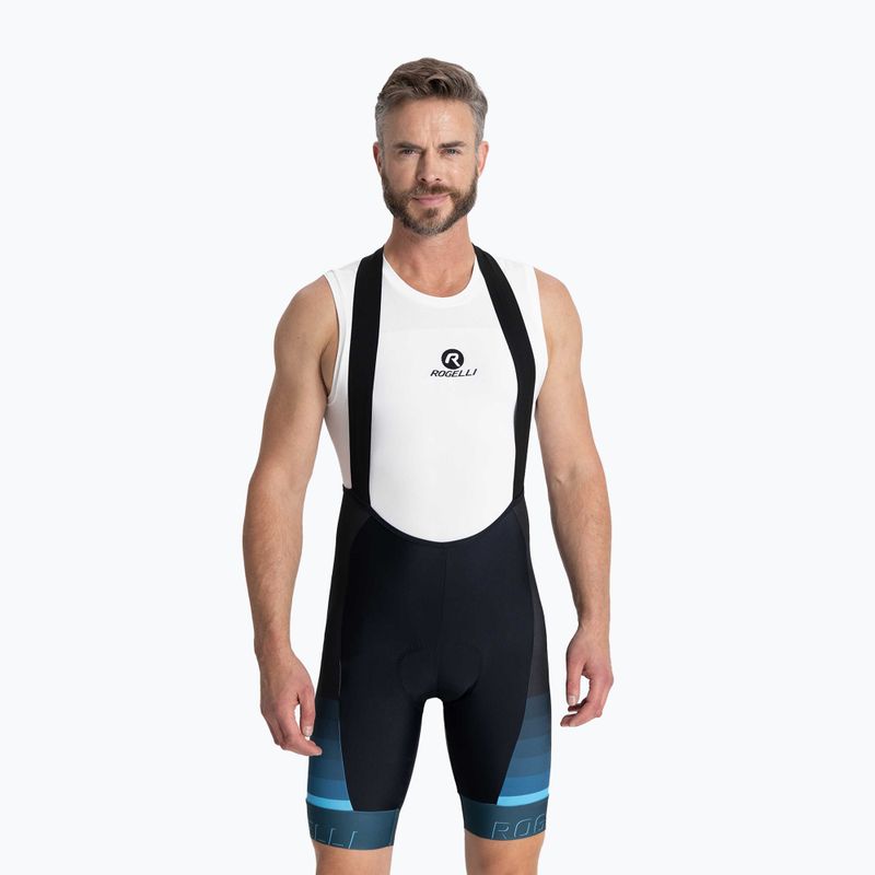 Pantaloni scurți pentru bărbați Rogelli Hero II Bib Shorts albastru/negru