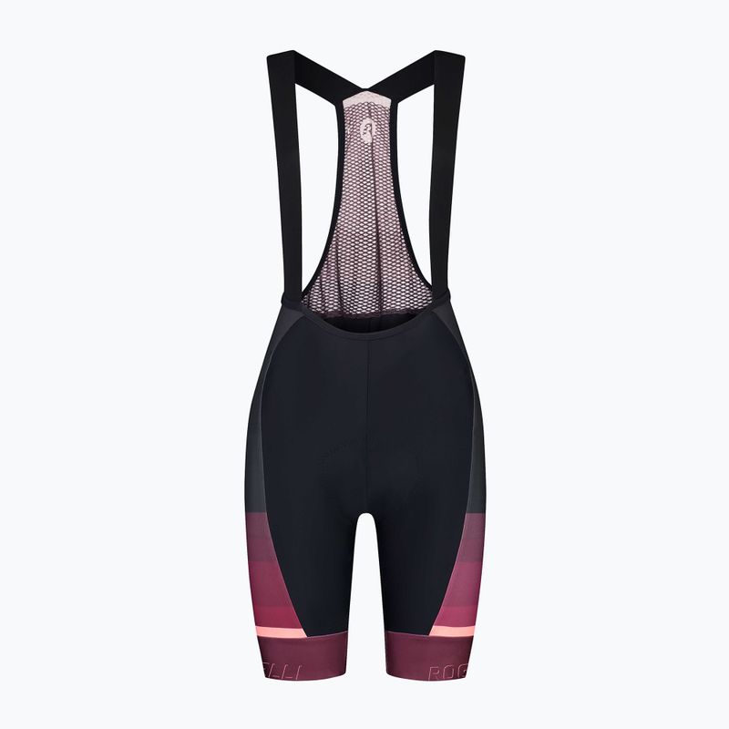 Rogelli Impress II Bib Short pantaloni scurți de ciclism pentru femei burgundia/coral/negru 3