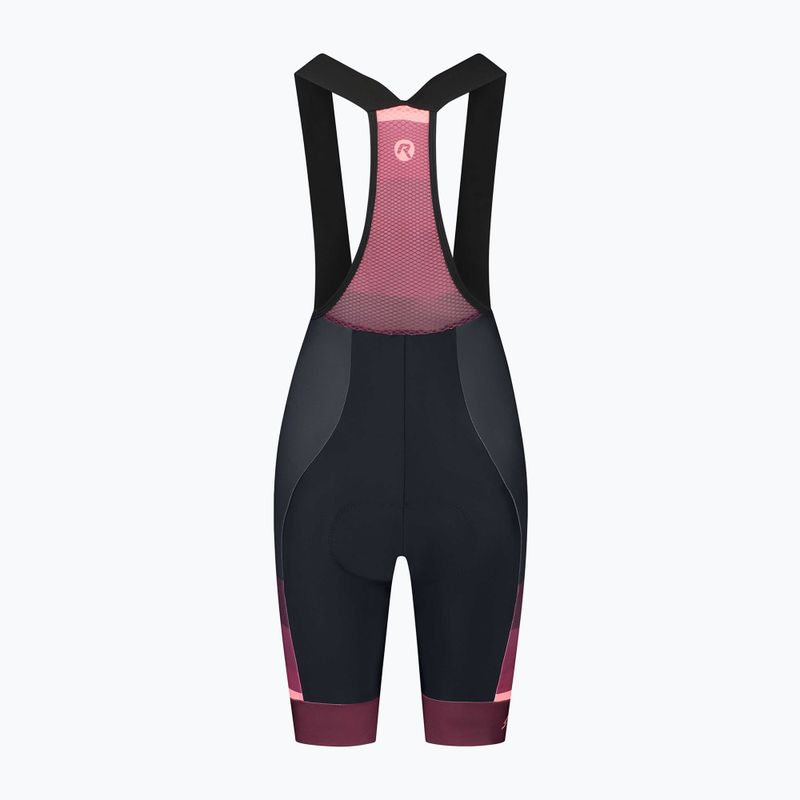 Rogelli Impress II Bib Short pantaloni scurți de ciclism pentru femei burgundia/coral/negru 4