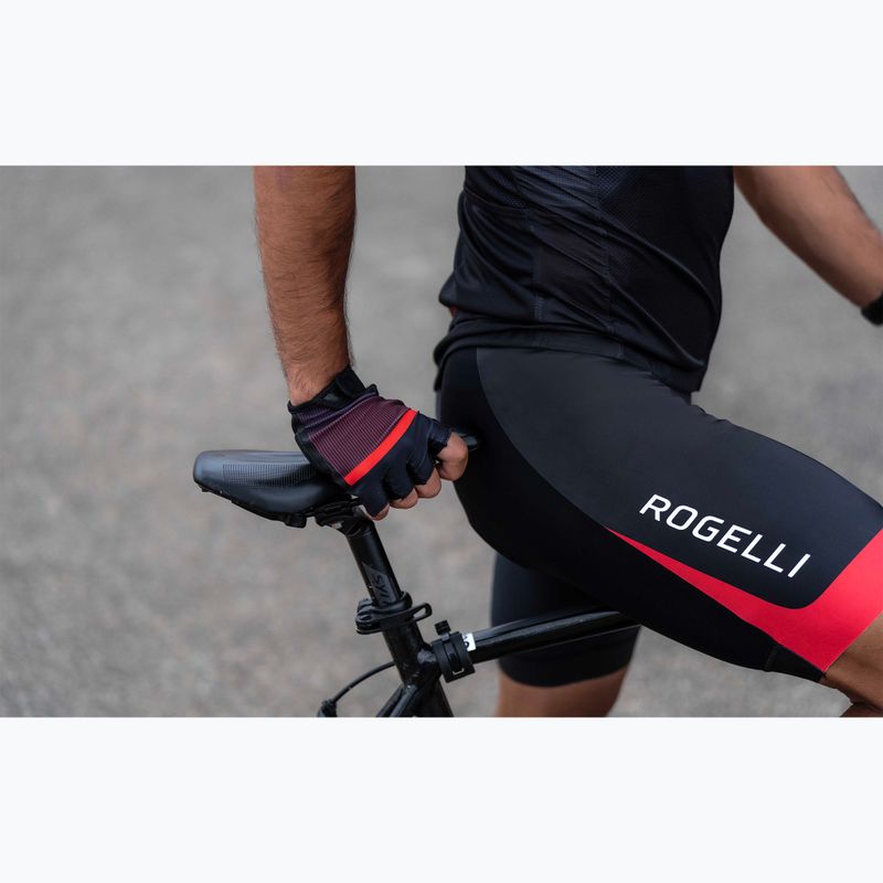 Mănuși de ciclism pentru bărbați Rogelli Hero II black/red/bordeaux 4