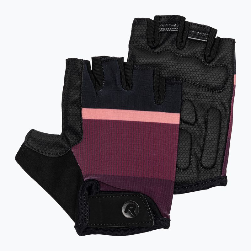 Mănuși de ciclism pentru femei Rogelli Impress II burgundy/coral/negru