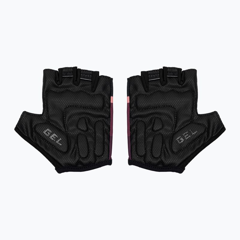 Mănuși de ciclism pentru femei Rogelli Impress II burgundy/coral/negru 3