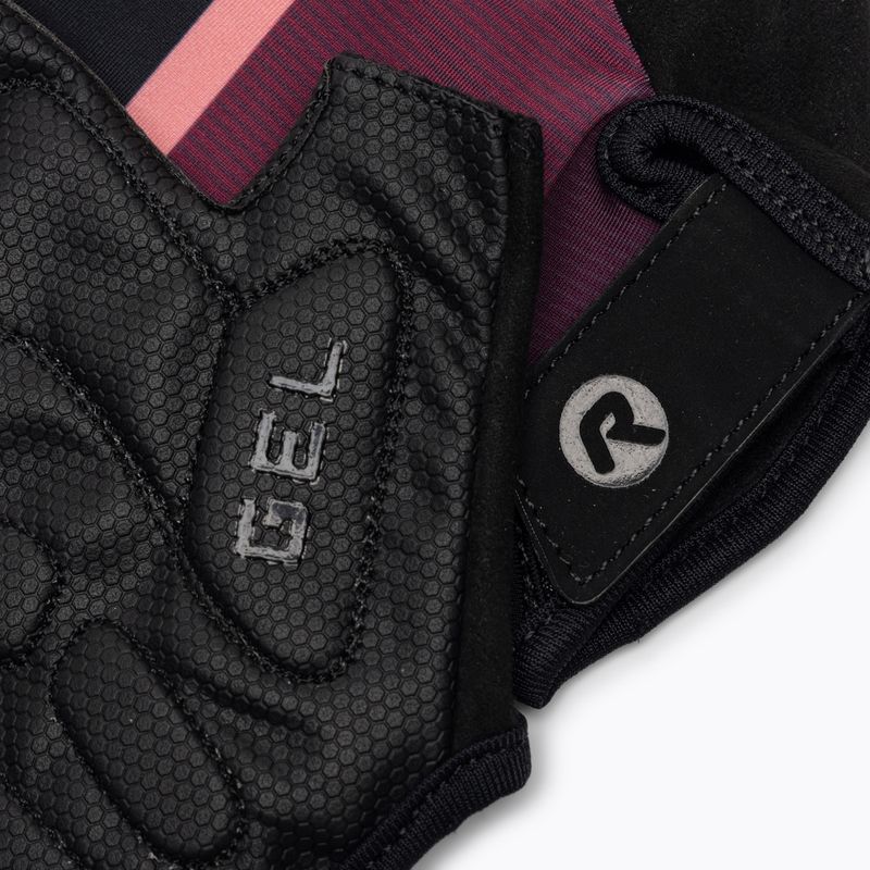 Mănuși de ciclism pentru femei Rogelli Impress II burgundy/coral/negru 5