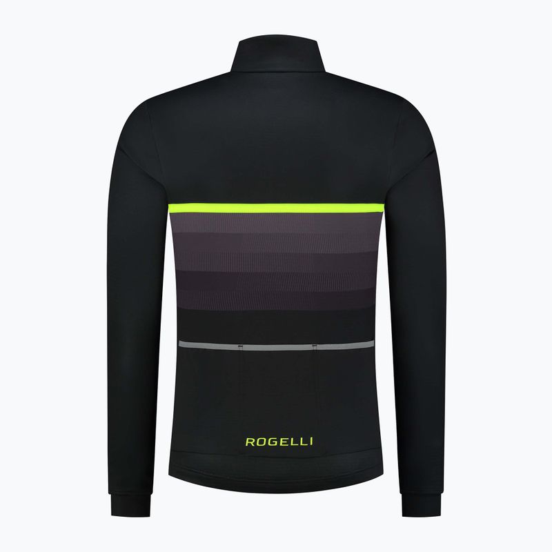 Longsleeve de ciclism pentru bărbați Rogelli Hero II black/fluor 6