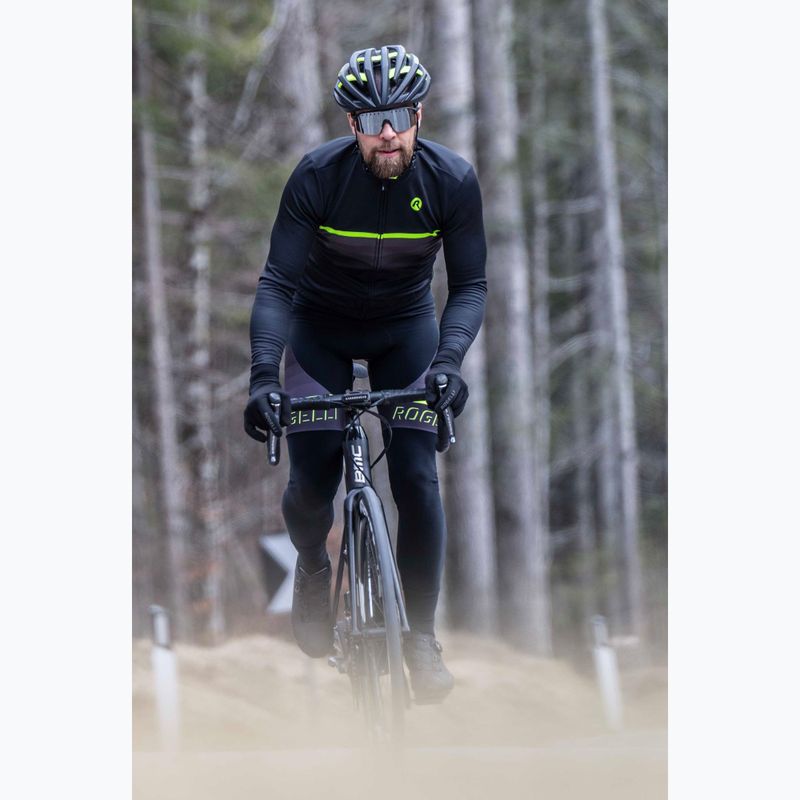 Longsleeve de ciclism pentru bărbați Rogelli Hero II black/fluor 10