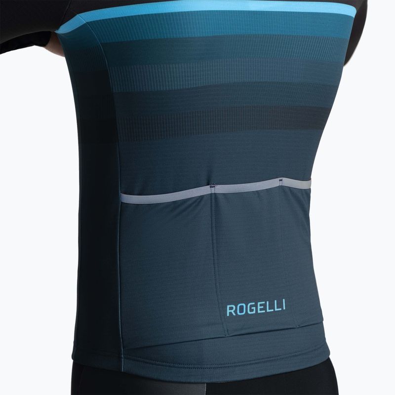 Rogelli Hero II bărbați cu mânecă lungă de ciclism negru/albastru 3