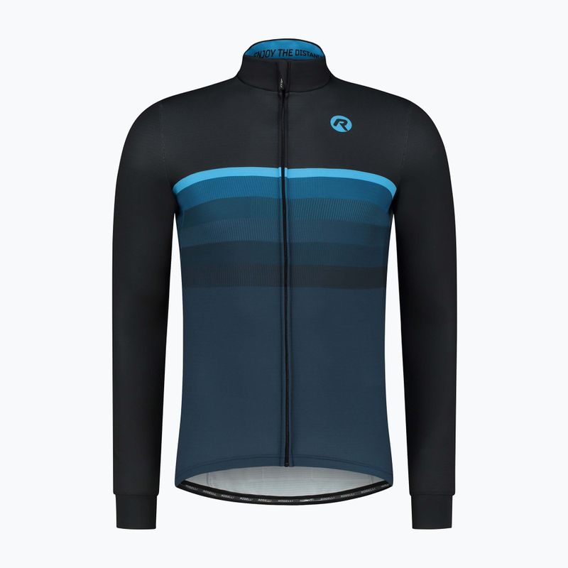 Rogelli Hero II bărbați cu mânecă lungă de ciclism negru/albastru 4
