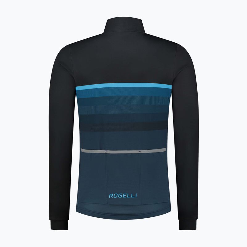 Rogelli Hero II bărbați cu mânecă lungă de ciclism negru/albastru 5