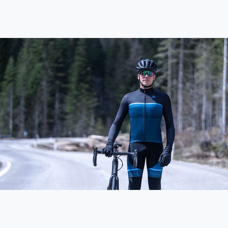 Rogelli Hero II bărbați cu mânecă lungă de ciclism negru/albastru 6
