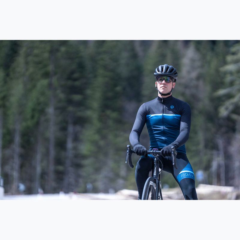 Rogelli Hero II bărbați cu mânecă lungă de ciclism negru/albastru 8