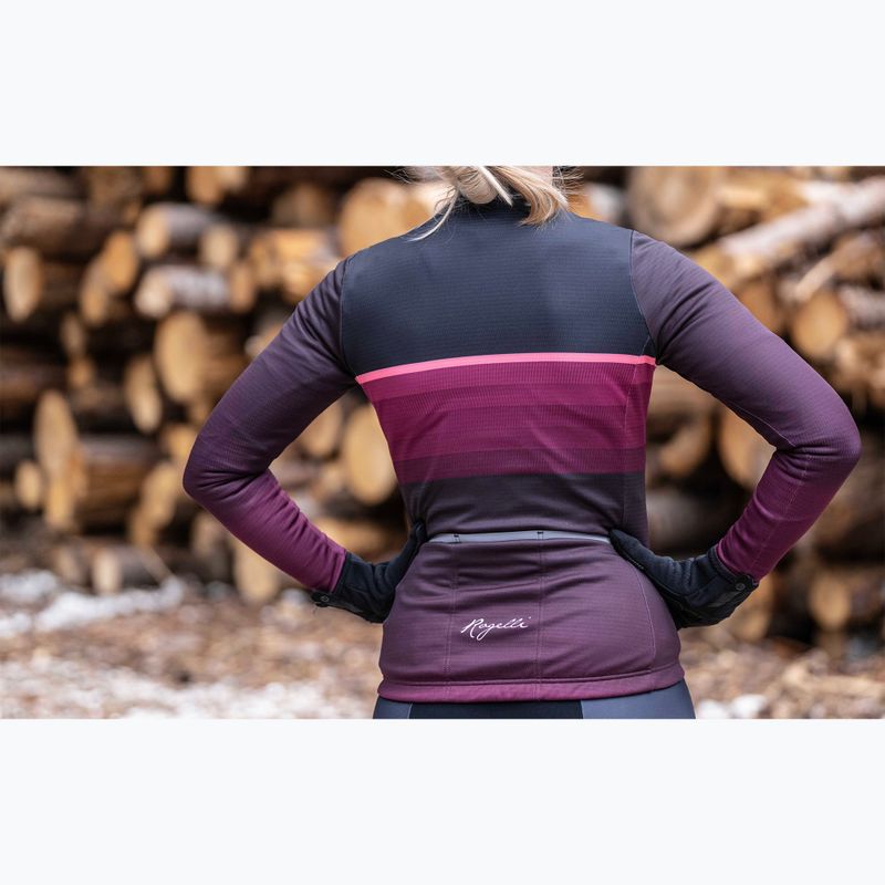 Longsleeve de ciclism pentru femei Rogelli Impress II bordeaux / coral 10