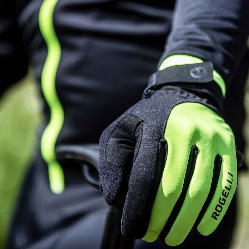 Mănuși de ciclism pentru bărbați Rogelli Core II Winter Windproof fluor 3