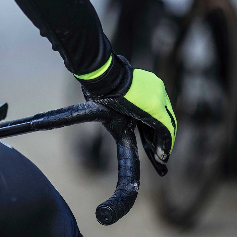 Mănuși de ciclism pentru bărbați Rogelli Core II Winter Windproof fluor 5
