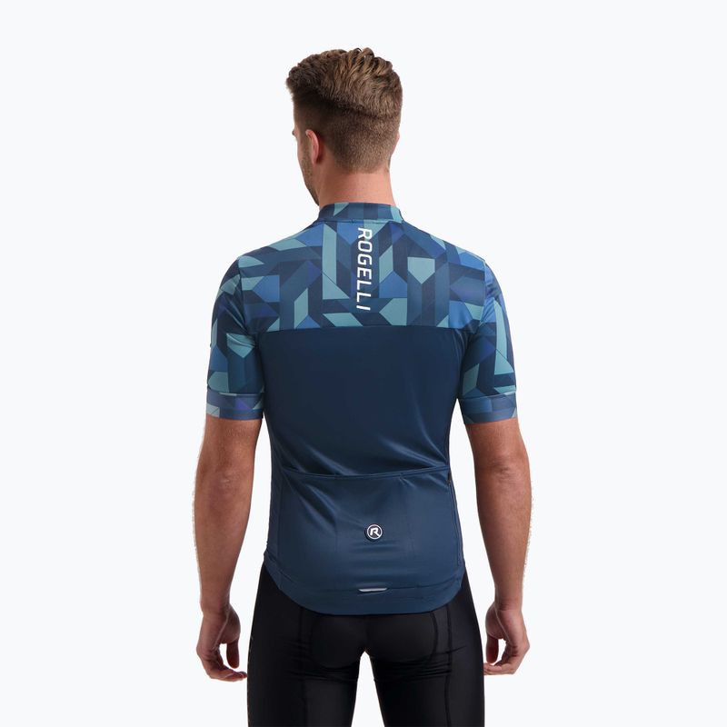 Tricou de ciclism pentru bărbați Rogelli Essential Graphic albastru 2