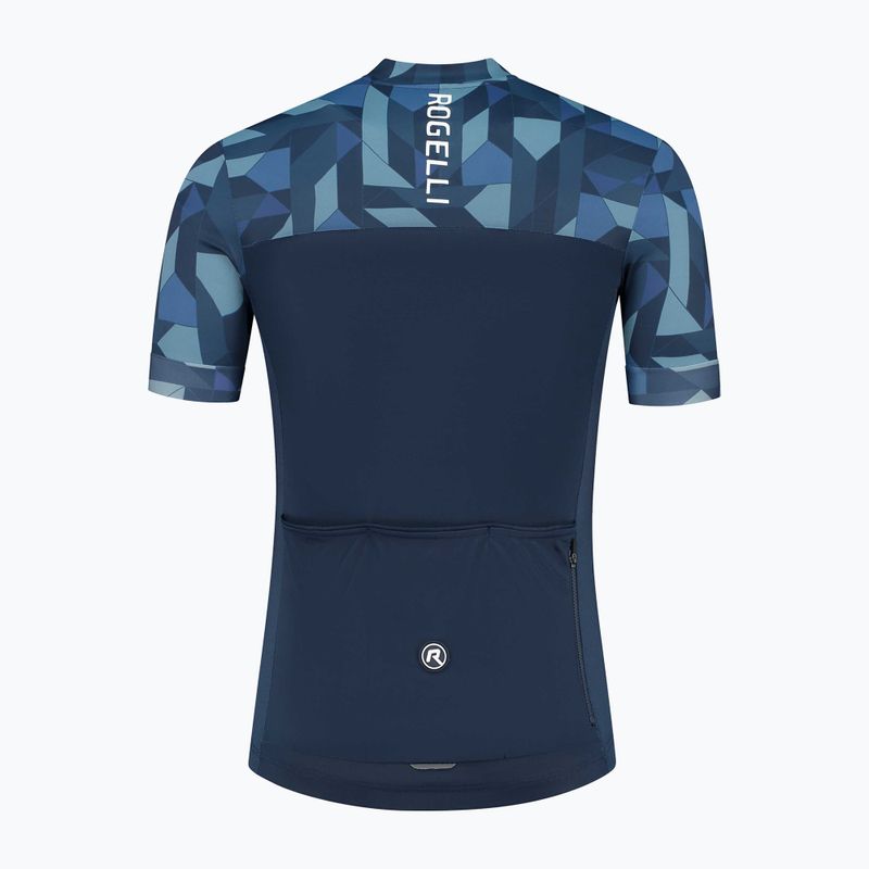 Tricou de ciclism pentru bărbați Rogelli Essential Graphic albastru 5