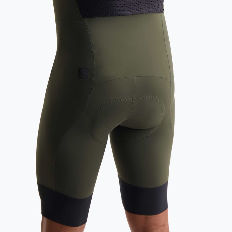 Pantaloni scurți de ciclism pentru bărbați Rogelli Signature Bib Short green 3