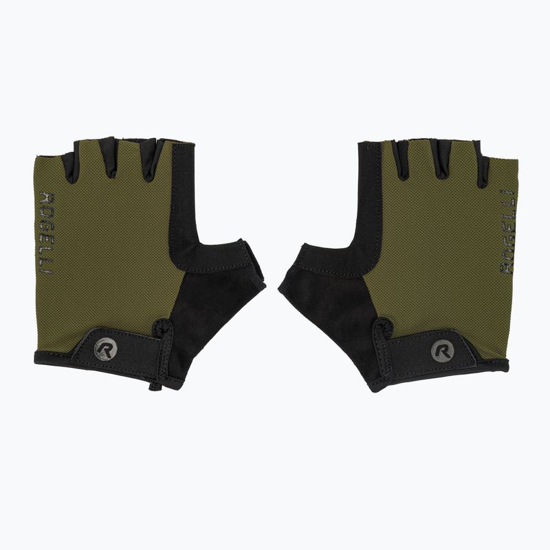 Mănuși de ciclism pentru bărbați Rogelli Core army green 2