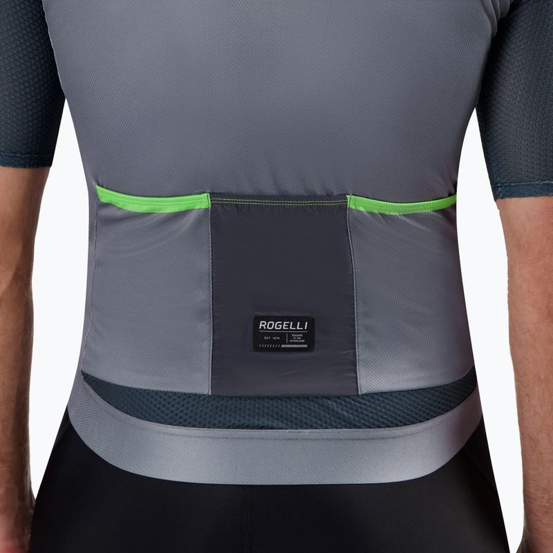 Tricou de ciclism pentru bărbați Rogelli Fast grey / turguoise 5
