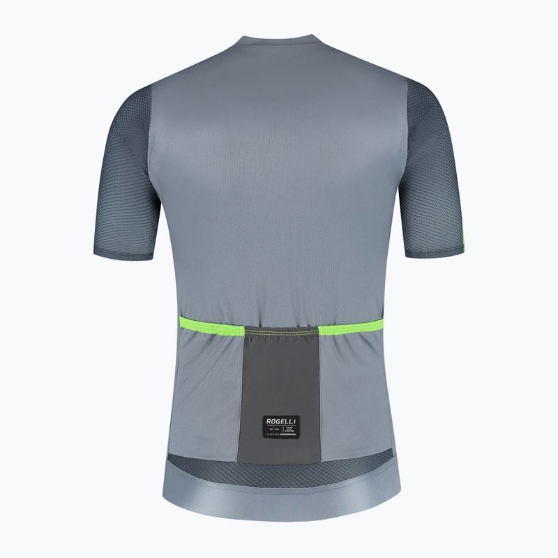 Tricou de ciclism pentru bărbați Rogelli Fast grey / turguoise 8