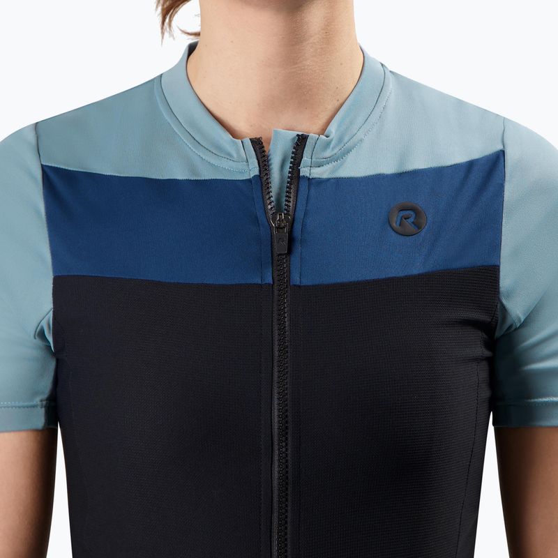 Tricou de ciclism pentru femei Rogelli Core Block W black/blue/dark blue 3