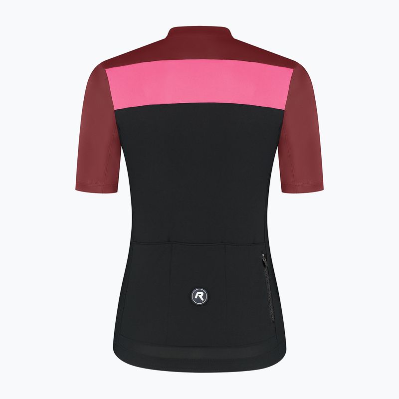 Tricou de ciclism pentru femei Rogelli Core Block W black/bordeaux/pink 8